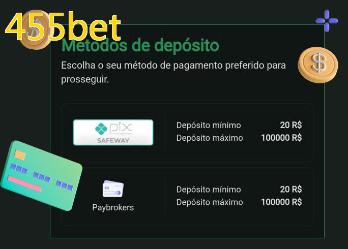 O cassino 455betbet oferece uma grande variedade de métodos de pagamento